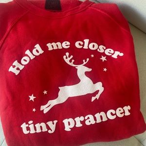 Tiny Prancer Adult Unisex Sweatshirt - Red / L